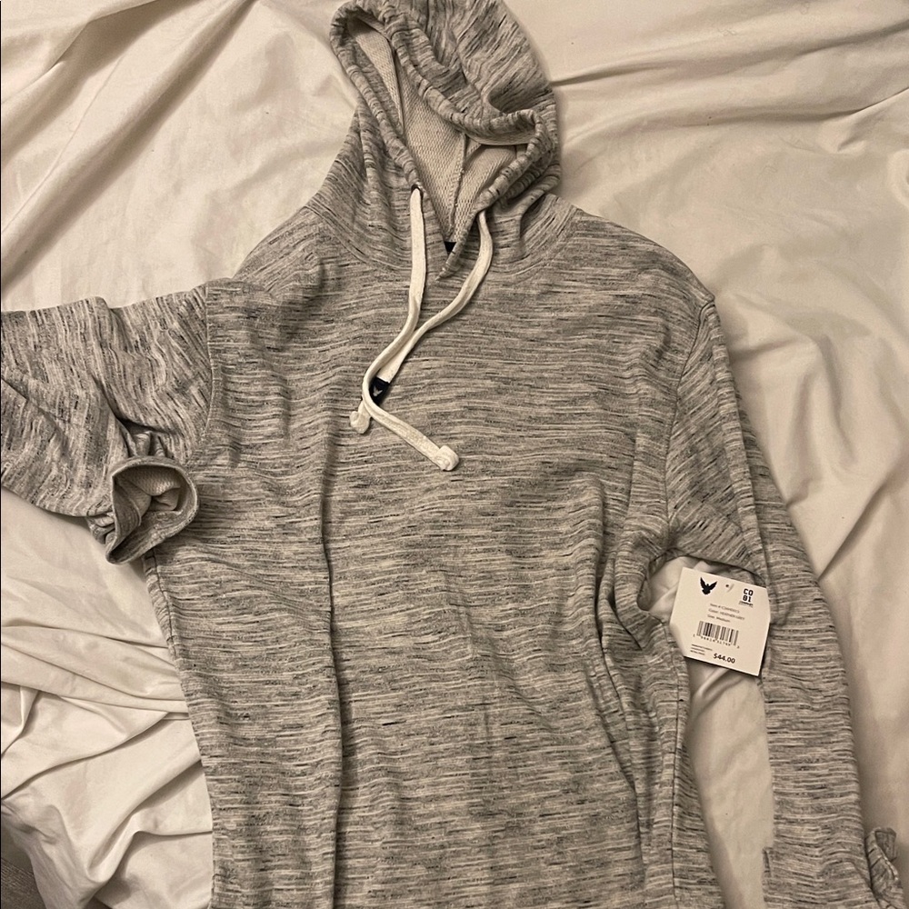 Gray Hooded Sweatshirt heather gray new with tags.